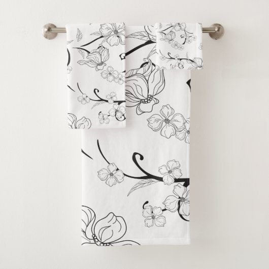 Creepy Flowers Patroon 7 Bad Handdoek (Insitu)