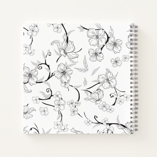 Creepy Flowers Patroon 7 Notitieboek (Achterkant)