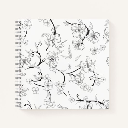 Creepy Flowers Patroon 7 Notitieboek (Voorkant)