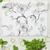 Creepy Flowers Patroon 7 Theedoek (Gevouwen)