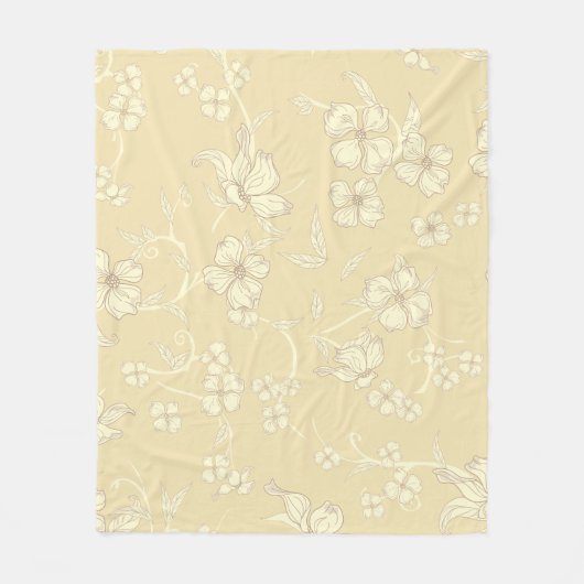 Creepy Flowers Patroon 8 Fleece Deken (Voorkant)