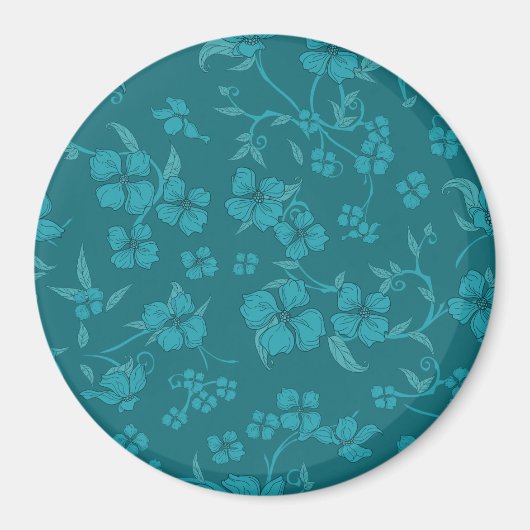 Creepy Flowers Patroon 9 Magneet (Voorkant)