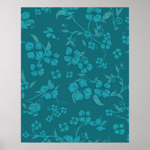 Creepy Flowers Patroon 9 Poster