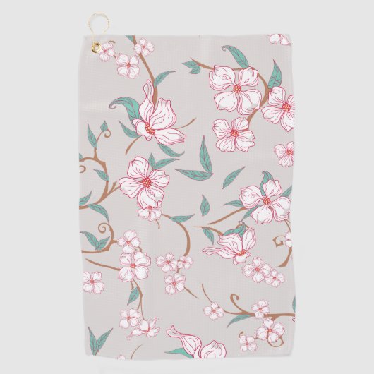 Creepy Flowers Patroon Golfhanddoek (Voorkant)