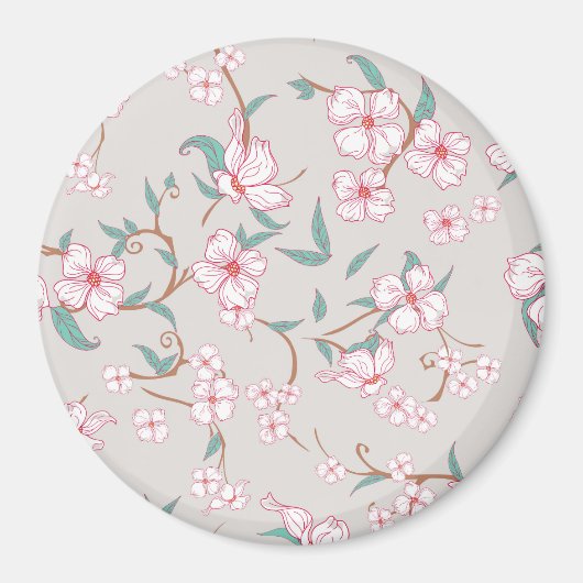 Creepy Flowers Patroon Magneet (Voorkant)