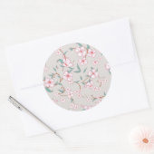 Creepy Flowers Patroon Ronde Sticker (Envelop)