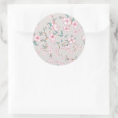 Creepy Flowers Patroon Ronde Sticker (Tas)
