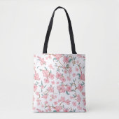 Creepy Flowers Patroon Tote Bag (Voorkant)