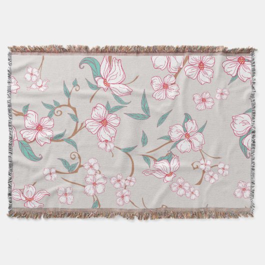 Creepy Flowers Pattern 6 Deken (Voorkant)