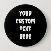 Creepy Font Gepersonaliseerde Pin-On Button (Voorkant)