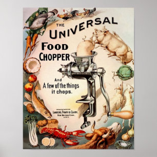  Creepy Food Chopper Advertisement Poster