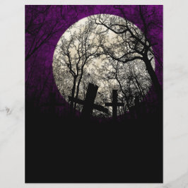 Creepy Forest Halloween Scrapbook Paper