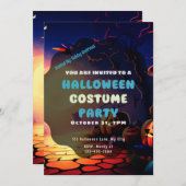 Creepy Forest Jack-O' Lanterns  Halloween Kaart (Voorkant / Achterkant)