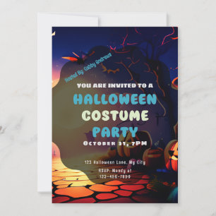 Creepy Forest Jack-O' Lanterns  Halloween Kaart