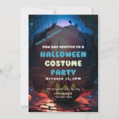 Creepy Forest Jack-O' Lanterns  Halloween Kaart (Voorkant)