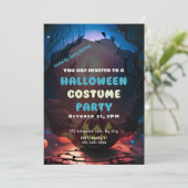 Creepy Forest Jack-O' Lanterns Halloween Kaart (Staand voorkant)