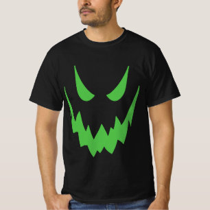 Creepy Fun Scary Pumpkin Jack op Lantaarn gezicht T-shirt