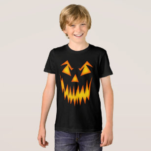 Creepy Fun Scary Pumpkin Jack op Lantaarn gezicht Tri-Blend Shirt