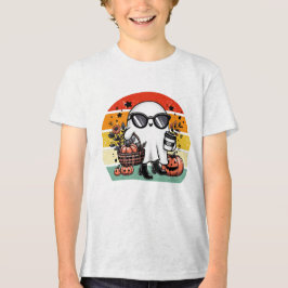 Creepy Funny Halloween Casual Ghost Tri-Blend Shirt