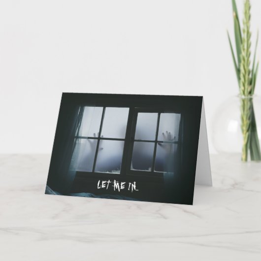 Creepy Funny Halloween Verjaardag Custom Text Kaart (Voorkant)