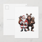 Creepy Funny Horror Kerstman Krampus Kerstmis Feestdagenkaart (Voorkant / Achterkant)