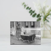 Creepy Gasmask-oorlogsfoto Briefkaart (Staand voorkant)