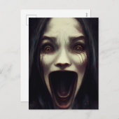 Creepy geest Halloween 2022 Feestdagenkaart (Voorkant / Achterkant)