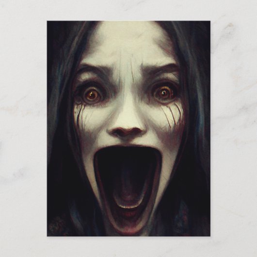 Creepy geest Halloween 2022 Feestdagenkaart (Voorkant)