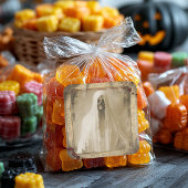 Creepy Ghost achtervolgt Halloween-Sticker Vierkante Sticker