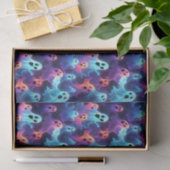 Creepy Ghost Blue Red Paarse Halloween Decoupage Tissuepapier (Geschenk)