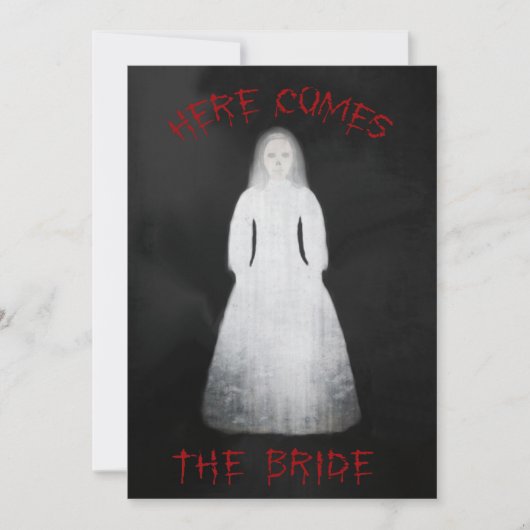 Creepy Ghost Bride Gothic Bridal Shower Kaart (Voorkant)