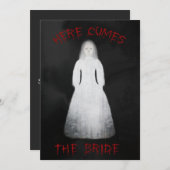 Creepy Ghost Bride Gothic Bridal Shower Kaart (Voorkant / Achterkant)