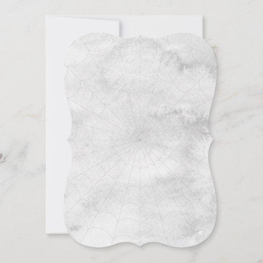 Creepy Ghost Cobweb Pumpkin Halloween Party Kaart (Achterkant)