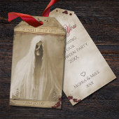Creepy Ghost Haunted Halloween-gunst Cadeaulabel