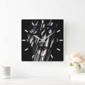 Creepy Ghost Lady Vierkante Klok (Huis)