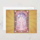 Creepy Ghost Lightning Gouden Achtergrond Hallowee Feestdagenkaart (Voorkant / Achterkant)