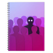 Creepy Ghost Spooky Art Psychedelic Paars Notitieboek (Voorkant)