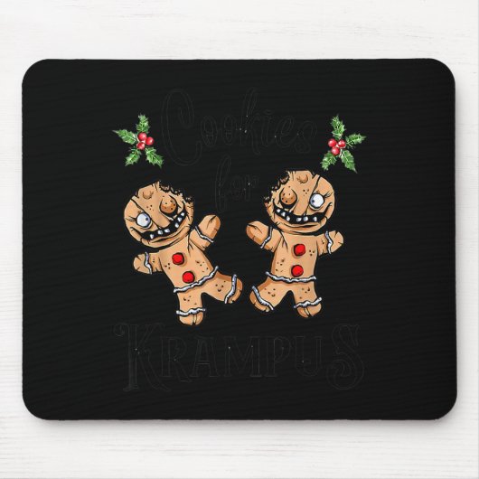 Creepy Gingerbread Cookies For Krampus Xmas Goth H Muismat (Voorkant)