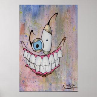 Creepy glimlach poster