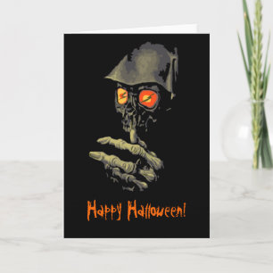 Creepy Glowing Eyes Halloween Kaart