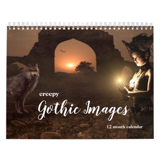 Creepy Gothic Afbeeldingen 2025 Kalender (Hoes)