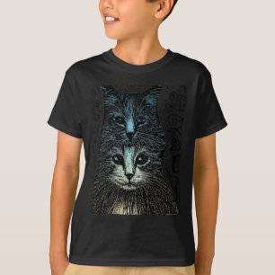 Creepy Gothic  Artistic Gothic Cat T-shirt