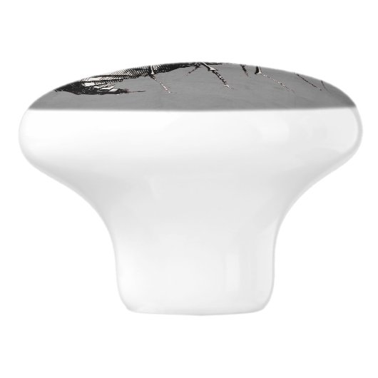 Creepy Gothic Bee Skull Wings Insect Keramische Knop (Zijkant)