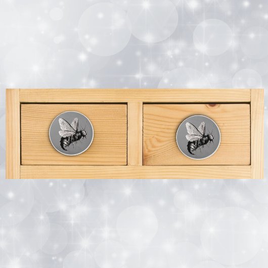 Creepy Gothic Bee Skull Wings Insect Keramische Knop