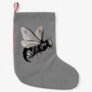 Creepy Gothic Bee Skull Wings Insect Kleine Kerstsok