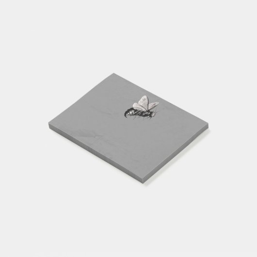 Creepy Gothic Bee Skull Wings Insect Post-it® Notes (Schuin)