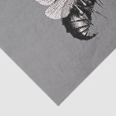 Creepy Gothic Bee Skull Wings Insect Tissuepapier (Detail)