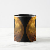 Creepy Gothic Black Raven Halloween Mok (Midden)