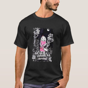 Creepy Gothic Chainzaag Bunny Gothic Halloween Hor T-shirt