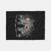 Creepy Gothic Christmas Axolotl Aesthetic Horror N Fleece Deken (Voorkant (Horizontaal))